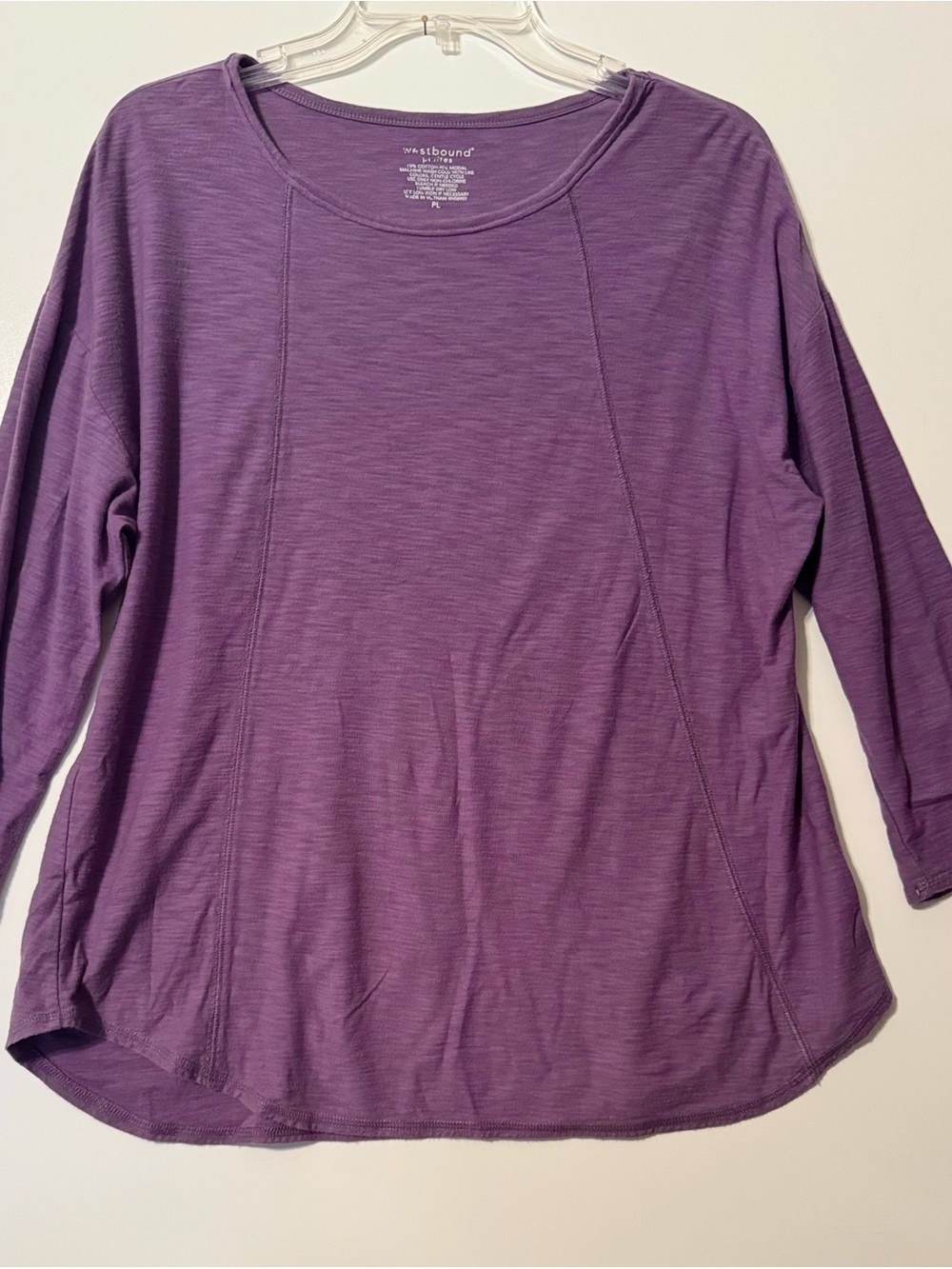 Westbound Plum Long-Sleeve Crewneck Top